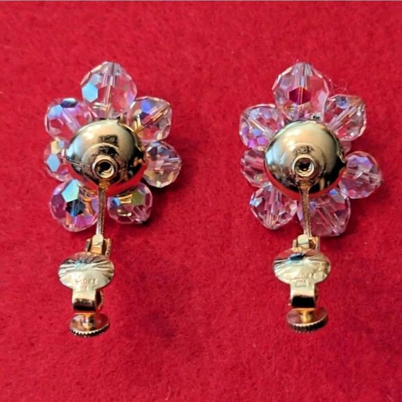 Vintage Vendome Aurora Borealis Crystal Necklace and Earring Set - Picture 4 of 5